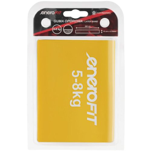 Erősítő gumiszalag 5-8 kg 200x15 cm Sárga ENERO Fit