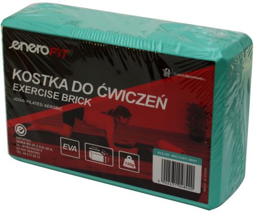 Jóga tégla 23x15x8 cm, menta 130g ENERO-Fit