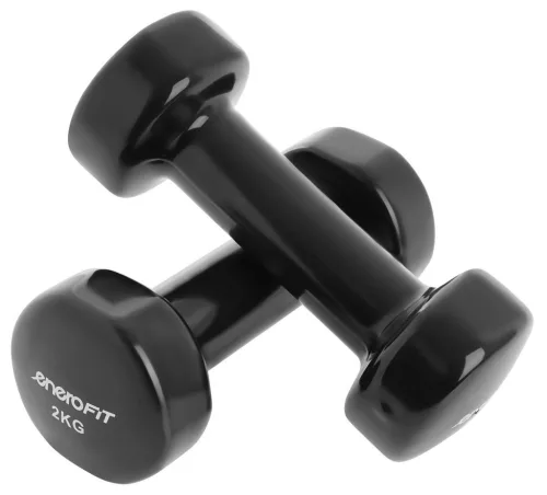 Súlyzó szett állvánnyal, 7 kg – vinyl borítás – ENERO-Fit