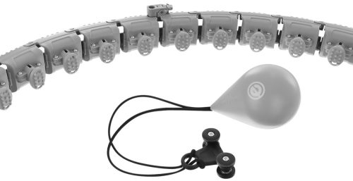 Hullahopp karika, tornakarika 55–133 cm – masszázs, 1,2 kg, szürke, ENERO-Fit