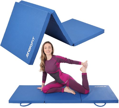 Összehajtható gimnasztikai matrac 180x60x5 cm kék ENERO-Fit