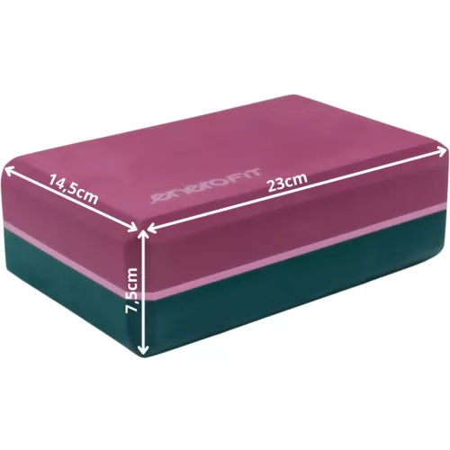 Jóga tégla 23x14,5x7,5 cm, tricolor 150g ENERO-Fit