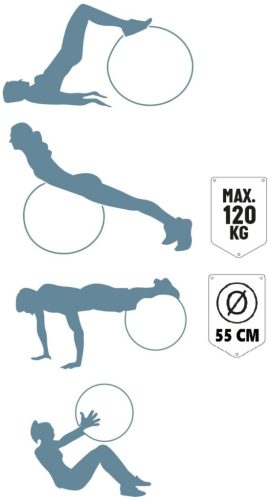 Gimnasztikai labda PREMIUM Durranásmentes 55 cm pumpával SMJ Kék