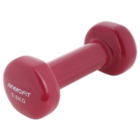 Kézisúlyzó vinyl 0,5 kg – lilásbordó, 1 db ENERO-Fit