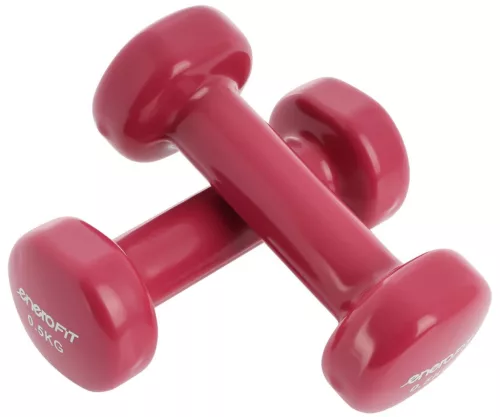 Kézisúlyzó vinyl 0,5 kg – lilásbordó, 1 db ENERO-Fit