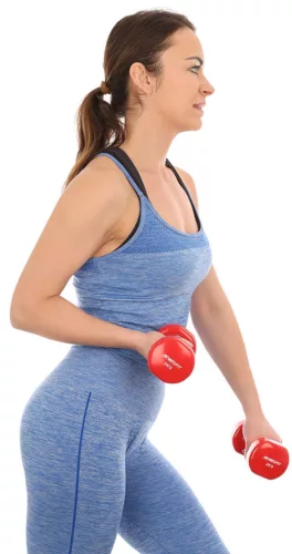Kézisúlyzó, vinyl borítású 3 kg – piros, ENERO-Fit Premium 1 db