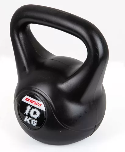 Füles súlyzó, Kettlebell 10 kg, cementes, fekete ENERO Fit