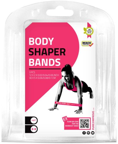 Erősítő gumiszalag Power band 3 db-os szett Női Pure 2 Improve