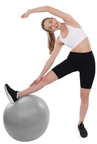 Gimnasztikai labda erősített, durranásmentes 55 cm szürke - XQMAX