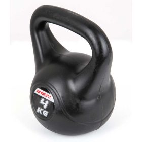 Füles súlyzó, Kettlebell 4 kg, cementes, fekete EB Fit