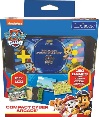 Kézi játékkonzol PAW Patrol 150 játékkal, 2,5" kijelzővel – Lexibook