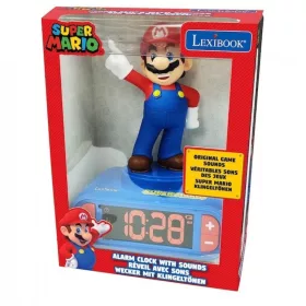   Super Mario ébresztőóra éjszakai fénnyel és hangeffektekkel – Lexibook