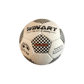   Focilabda, futball labda műbőr, 4-es méret, fehér-fekete, WINART COLLEGE