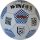 Focilabda, futball labda műbőr, 4-es méret, kék-fehér, WINART COLLEGE