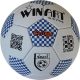 Focilabda, futball labda műbőr, 4-es méret, kék-fehér, WINART COLLEGE