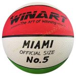 Kosárlabda Winart Miami 5-ös méret piros-fehér-zöld