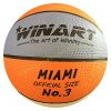 Kosárlabda WINART Miami 3-as méret orange/white/purple