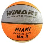 Kosárlabda WINART Miami 3-as méret orange/white/purple