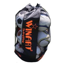   Labdatartó zsák, 10–15 labdához – fekete-narancs, WINART