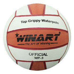   Vízilabda, gyerek labda 3-as, fehér-piros - Winart Top Grippy Water Polo Ball No.3. stripped 