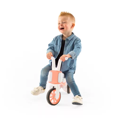 Tanulóbicikli, motor, tricikli, korall rózsaszín – Chillafish Bunzi
