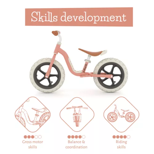 Tanulóbicikli, 12-es kerékkel - lazacszín 24 hó+ – Chillafish