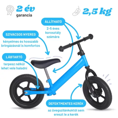 Futóbicikli, tanulóbicikli bölcsiseknek égkék 24 hó+ – PRO-Sport