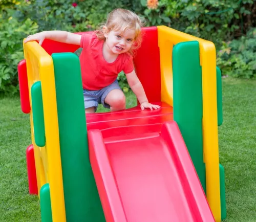 Csúszdás mászóka műanyag 76 × 128 × 76 cm 12 hó+ – Little Tikes