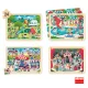 Puzzle szett szabadidős tevékenységekkel 4 × 24 db Akros