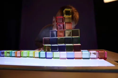 Átlátszó akril építőkockák 10 darabos EDUPLAY