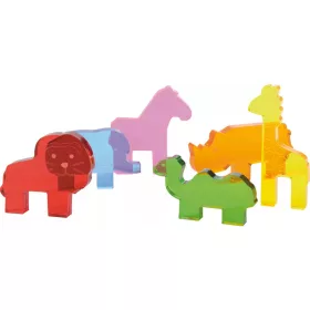 Átlátszó akril vadállat figurák 6 darabos EDUPLAY